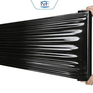 Rollo de Película TPU Holográfica Negra Brillante, Impermeable, de Grado Alimenticio, con Recubrimiento UV, Material Protector para Envolver Regalos, Proceso de Fundición - Product Image 4
