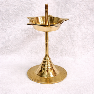 Antique Brass Lotus Diya Handcrafted Decorative <b>Oil</b> <b>Lamp</b> Luxury Pooja Multi-Size Available for Home Decor Diwali Wedding - Product Image 4