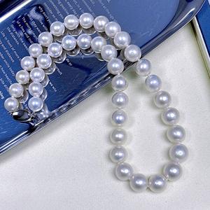 Colgante de perla verde pavo real natural de 10-11 mm con oro grueso de 18 quilates y cadena Chopin, collar perfectamente redondo e impecable - Product Image 2