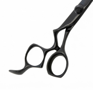 Ciseaux de coiffure professionnels haut de gamme, design ergonomique, noir mat, fabrication au Pakistan - Product Image 4