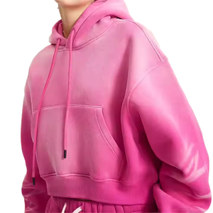 Sudadera con Capucha Unisex Negra, Color Sólido, Algodón French Terry, Casual, Transpirable, Resistente al Viento, Corte Regular, Ropa de Invierno - Product Image 3