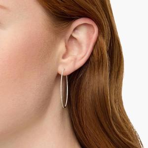 Pendientes de Aro con Diamantes Cultivados en Laboratorio de 0.35ct, Oro Rosa de 14K, Estilo Huggie, Minimalistas, Elegantes, Regalo para Novia, Fiesta - Product Image 5