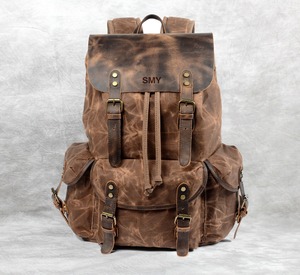 Mochila de Lona y Cuero, Bolsa de Viaje Premium para Portátil, Proveedor Mayorista OEM de Marca Privada LCB-0048 - Product Image 6