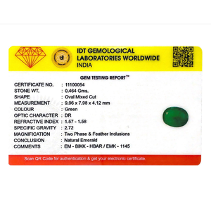 Natural Faceted Fire Opal Loose Gemstone-2.32 Carat Lab Created Emerald for Fine Jewelry - Product Image 4