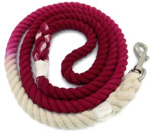 Laisse pour chien en corde de coton tressée ombrée - Product Image 1