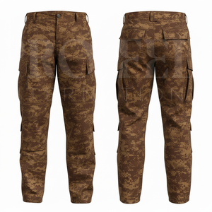 Custom Sublimation Camouflage Design Cargo Pants Multi Pocket Outdoor Workwear <b>Trousers</b> Breathable Slim Fitted Utility Pants - Product Image 5