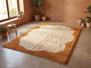 Tapis berbère marocain Beni Ourain noué à la main, 100% laine, géométrique, style bohème, sur mesure, vente en gros - Product Image 2