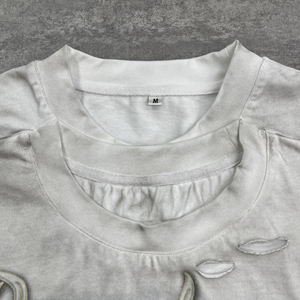 Camiseta Extra Grande Personalizada con Estampado de Ángeles Vintage para Hombre, Manga Corta, Cuello Redondo, 100% Algodón Jersey - Product Image 4