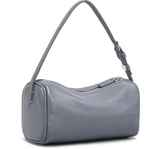 Bolso de Hombro de Cuero Genuino Texturizado para Mujer, Bolso Tipo Hobo con Cierre, Bolso Compacto para Uso Diario - Product Image 2