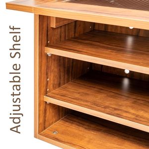 Saleem international Rosso Shoe Cabinet with <b>Seat</b> for Upto 12 Pairs (Teak Brown) - Product Image 6