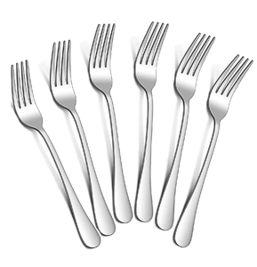 Ensemble de couverts en acier inoxydable, design populaire, 6 pièces, fourchettes, cuillères, fourchettes à dessert, fourchettes à légumes - Product Image 1