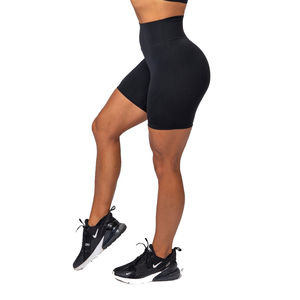 Shorts de sport pour femme, effet push-up fessier, réversibles, en Spandex/Nylon, taille haute élastique, avec fronces naturelles de 4,5 pouces, pour yoga et entraînement - Product Image 1