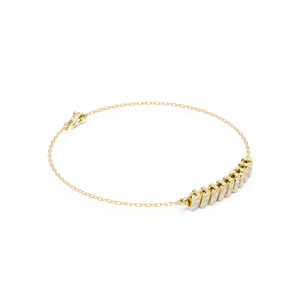 Pulsera de Diamantes Marquise Leaf en Oro Amarillo Sólido de 9K, 10K, 14K, 18K con Diamantes CVD Cultivados en Laboratorio, Pulseras de Cadena y Eslabones de Moda para Mujer - Product Image 2