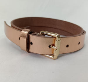 Cinturón de Estilo Formal con Hebilla de Pin y Anillo en D, de Cuero Genuino Personalizable, Duradero, con Patrón Sólido y Bordado, Tendencia 2026, Superventas - Product Image 1