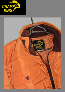 Men's Orange Puffer <b>Jacket</b> Quilted Down Coat Stand Collar <b>Zip</b> <b>Up</b> Casual Winter Outerwear - Product Image 4