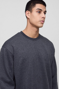 Nueva Llegada Sudadera de Algodón Mezclado de Alta Calidad para Hombre, Cuello Redondo, Estilo Oversize, Color Chocolate Básico, Venta al por Mayor - Product Image 2