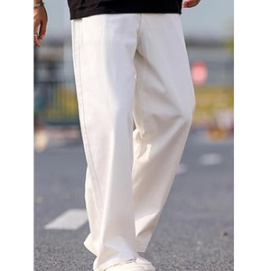 กางเกงยีนส์ทรงหลวมสำหรับผู้ชาย กางเกงเดนิมขากว้างแบบขาดๆ – กางเกงลำลองทรงหลวมสำหรับสตรีทแวร์และสวมใส่ในชีวิตประจำวัน - Product Image 2