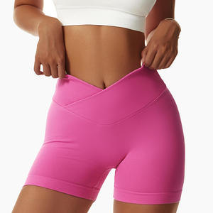 Women Compression <b>Shorts</b> High Waist <b>Stretch</b> Performance Fitness <b>Shorts</b> with Breathable Quick Dry Fabric for Gym Running Cycling - Product Image 6