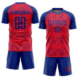 เสื้อฟุตบอลแบบกำหนดเองได้ ระบายอากาศได้ดี น้ำหนักเบา ชุดฟุตบอลแขนสั้น พิมพ์ลายด้วยความร้อน โพลีเอสเตอร์ 100% ยืดได้สี่ทิศทาง - Product Image 4
