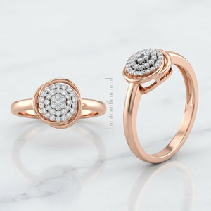 Lab Grown Diamond Cluster <b>Ring</b> 14K Rose Gold Luxury Women's <b>Finger</b> <b>Ring</b> Filled Diamonds for Everyday Wear OEM ODM Wholesale - Product Image 1