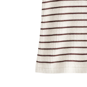 Camiseta Polo de Punto Calado a Rayas para Mujer, Manga Corta, Cierre de Botones, Estilo Casual de Verano, Transpirable, Texturizada, a la Moda - Product Image 6