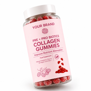 Gomitas de Colágeno Prebióticas Premium con Sabor Natural a Frambuesa, Textura Suave y Masticable, en Envase Sellado, Suplemento Dietético - Product Image 4