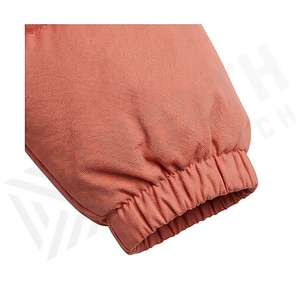 Women's Quilted Jacket Coral Stand Collar Full Sleeve Winter Short Length Polyester Filling Zipper Closure - Product Image 6