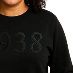 Sudadera Negra para Mujer con Bordado 3D en Relieve, Estilo Casual, Manga Larga, Cómoda para el Día a Día - Product Image 3
