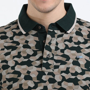 เสื้อโปโลแขนสั้นลายพรางสำหรับผู้ชาย ทรงปกติ ระบายอากาศได้ดี ผ้าฝ้ายอ๊อกซ์ฟอร์ด สไตล์ลำลอง โลโก้ด้านหน้า - Product Image 6