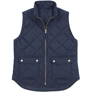 Gilet matelassé léger d'hiver pour femme avec logo personnalisé, veste sans manches décontractée courte et matelassée - Product Image 3