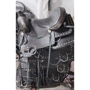 SELLE EN CUIR WESTERN AVEC OUTILLAGE ET SCULPTURE À LA MAIN BROWN EN DOLLAR 65 CARTE DE CRÉDIT TAILLE ACCEPTÉE 14 15 16 17 18 - Product Image 2