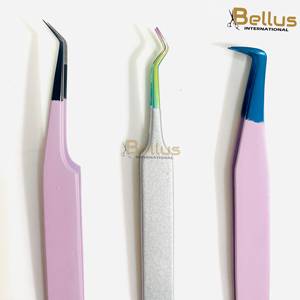 Juego de Pinzas para Pestañas Luxury Bellus International de 3 Piezas, 45/90 Grados, Acero Inoxidable, Punta Suave, Agarre Preciso y Duradero, Marca Privada - Product Image 5