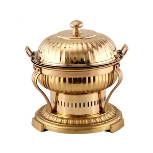 Standard Quality Hotel Kitchen Catering Serving Chafing Dish <b>Customized</b> Shape Golden Plated Chafing Dish at Affordable Price - Product Image 3