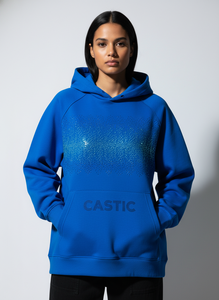 Ensemble sweat à capuche zippé et pantalon de survêtement en molleton bouclette 500 g/m² pour homme, avec strass, délavage acide, style streetwear, logo personnalisé, OEM - Product Image 6
