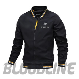 เสื้อแจ็คเก็ตกันน้ำสำหรับผู้ชาย Bloodline เสื้อแจ็คเก็ตสำหรับขี่มอเตอร์ไซค์กลางแจ้ง แขนยาวทุกฤดู เสื้อแจ็คเก็ตมีฮู้ดสีขาวน้ำเงิน - Product Image 1