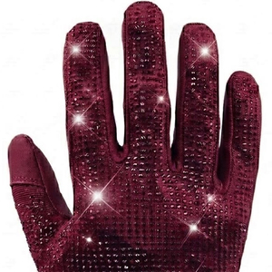 New Arrival Custom Design Grip Rhinestone Football Receiver Gloves Adult Kids Outdoor Sports American Football Rhinestone Gloves - Product Image 3