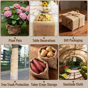 Tela de yute 100% natural, ecológica, duradera y biodegradable, rollo de tela de arpillera de 40 pulgadas x 100 pies, 9 onzas, en Bangladesh. - Product Image 3