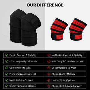 Bandes de genou pour haltérophilie, haute élasticité, pour entraînement en salle de sport, fitness, en vente - Product Image 4