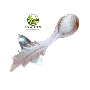 Elegant Natural Seashell <b>Spoon</b> Mother of Pearl Handmade Cutlery for Dessert Caviar <b>Coffee</b> Tea Serving - Product Image 2