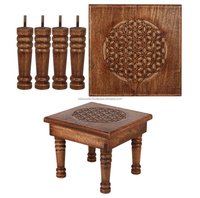 Table d'autel décorative en bois avec motif gravé, style imitation antique pour décorations de mariage