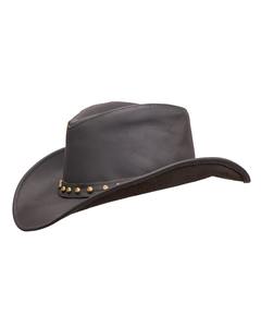 Sombrero Vaquero Clásico de Cuero Negro con Banda de Tachuelas, Unisex, para Exteriores, Sombrero de Rancho de Alta Calidad para Vaqueros y Vaqueras - Product Image 2