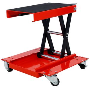 Sollevatore portatile da 1100 libbre per moto con Jack per carrelli larghi a forbice con Jack per pneumatico anteriore posteriore centrale e supporto per bici portabiciclette - Product Image 2