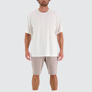 Shorts en coton décontractés pour hommes, fermeture à cordon, longueur genou, avec poches - Product Image 3