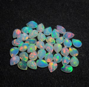 Opale naturelle d'Éthiopie Welo, taille poire, facettée, pierre précieuse en vrac pour la fabrication de bijoux, taille calibrée - Product Image 6