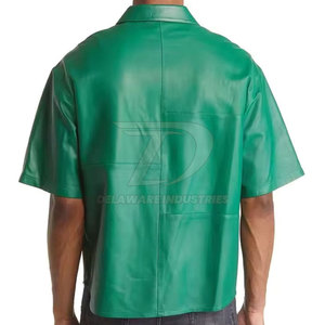 Camisa de cuero para hombre a la moda, corte ajustado, nuevo diseño, elegante, estilo urbano, para uso nocturno y diario. - Product Image 3