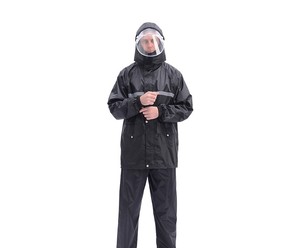 Regular Fit Waterproof Breathable Windproof Reversible Hooded Eco-Friendly <b>Rain</b> Suit Set Lightweight <b>Rain</b> <b>Jacket</b> Pants Quick Dry - Product Image 2