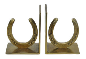 Sujetalibros con forma de herradura dorada para libros, soporte de escritorio, estatuilla decorativa, fácil de transportar, organizador moderno para oficina - Product Image 6