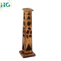 Surlacer l'image pour zoomer - Boîte à encens en bois, brûleur d'encens triangulaire, brûleur d'encens en forme de pyramide, brûleur de bahour en bois