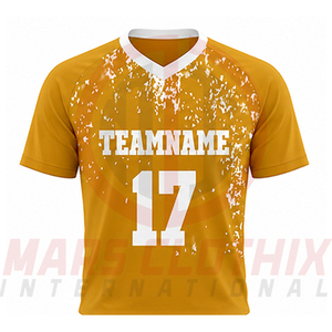 Conjunto de Uniforme de Lacrosse Sublimado Personalizado, 100% Poliéster, Cuello en V, Manga Corta, Nombre del Equipo Impreso, Absorbe la Humedad, Talla Grande para Adultos - Product Image 4