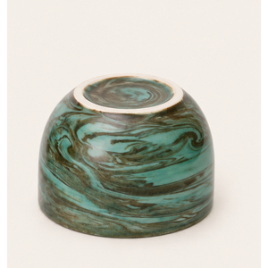 Bol en marbre vert fait main de luxe, vaisselle en gros, bol à dessert et à salade avec glaçure tourbillonnante pour la maison et la restauration - Product Image 3